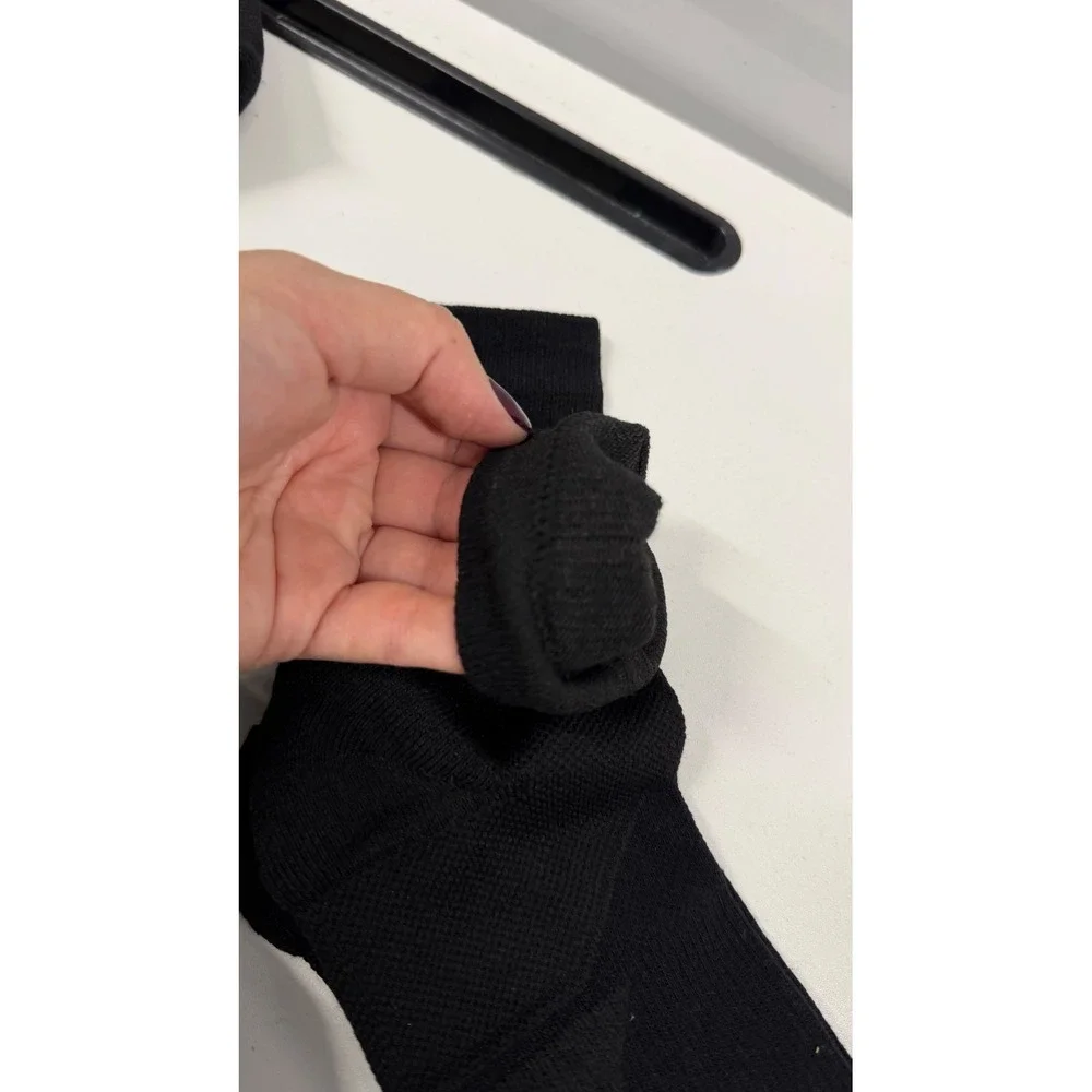 GLENMEARL Womens Crew Gym Socks Black Athletic Performance Size 9-11 Lot of 5